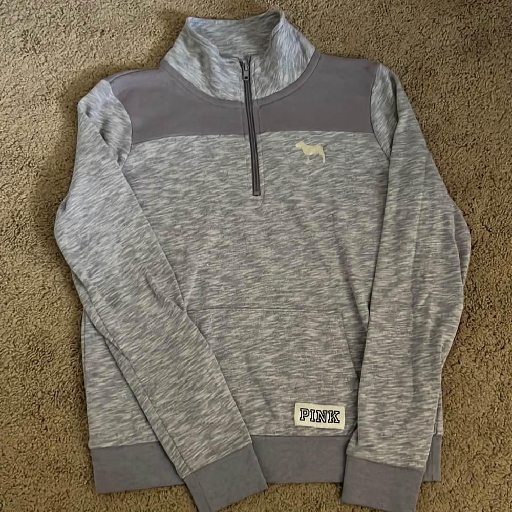 VS PINK quarter zip crewneck